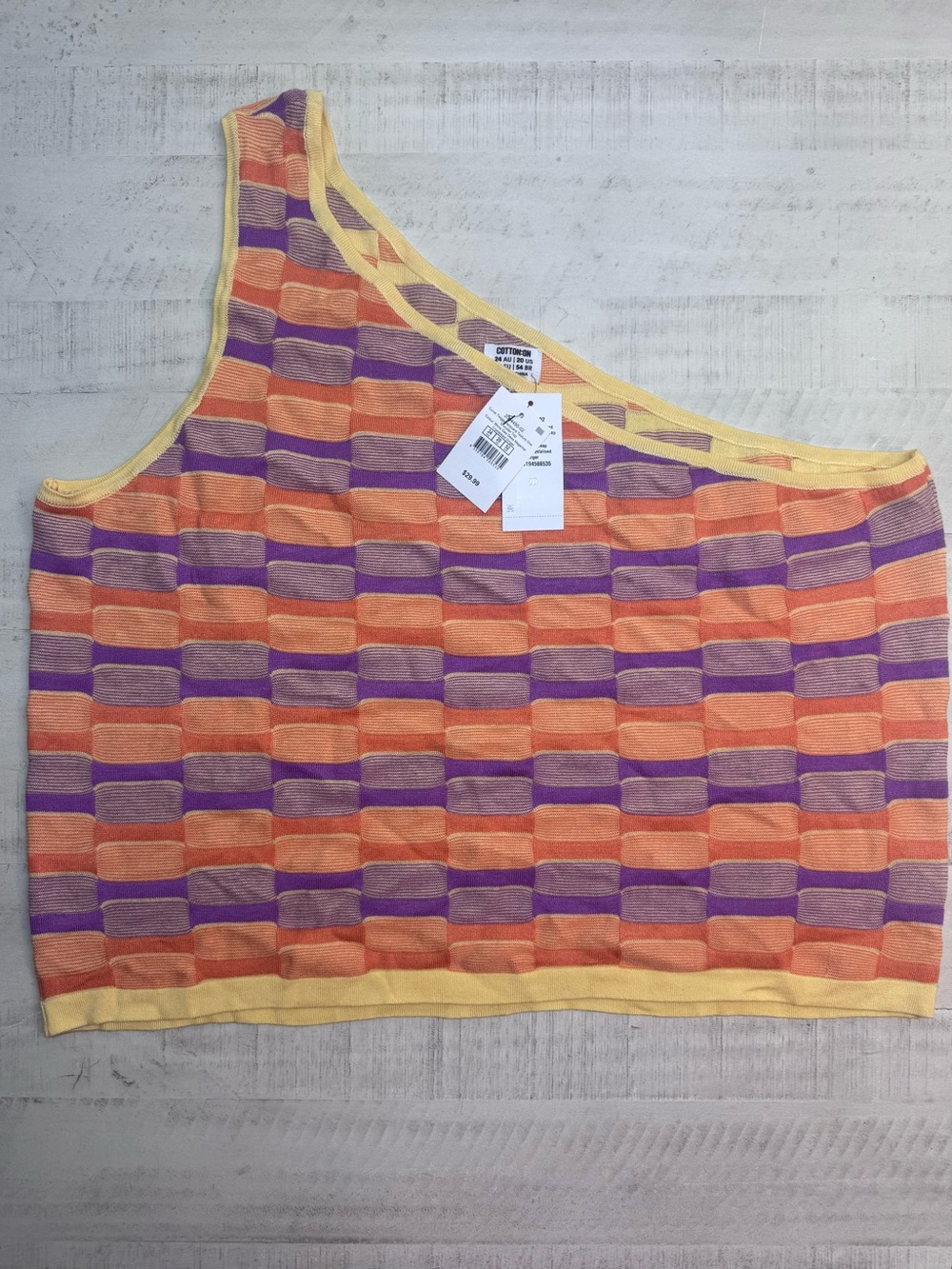 Cotton On One Shoulder Knit Top NWT